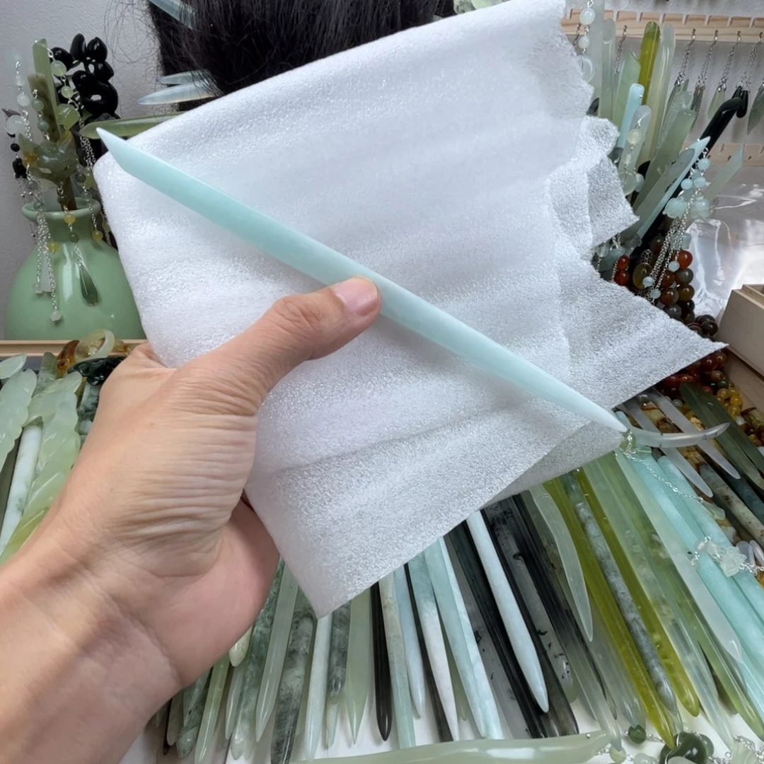 蛇纹石玉发饰合金