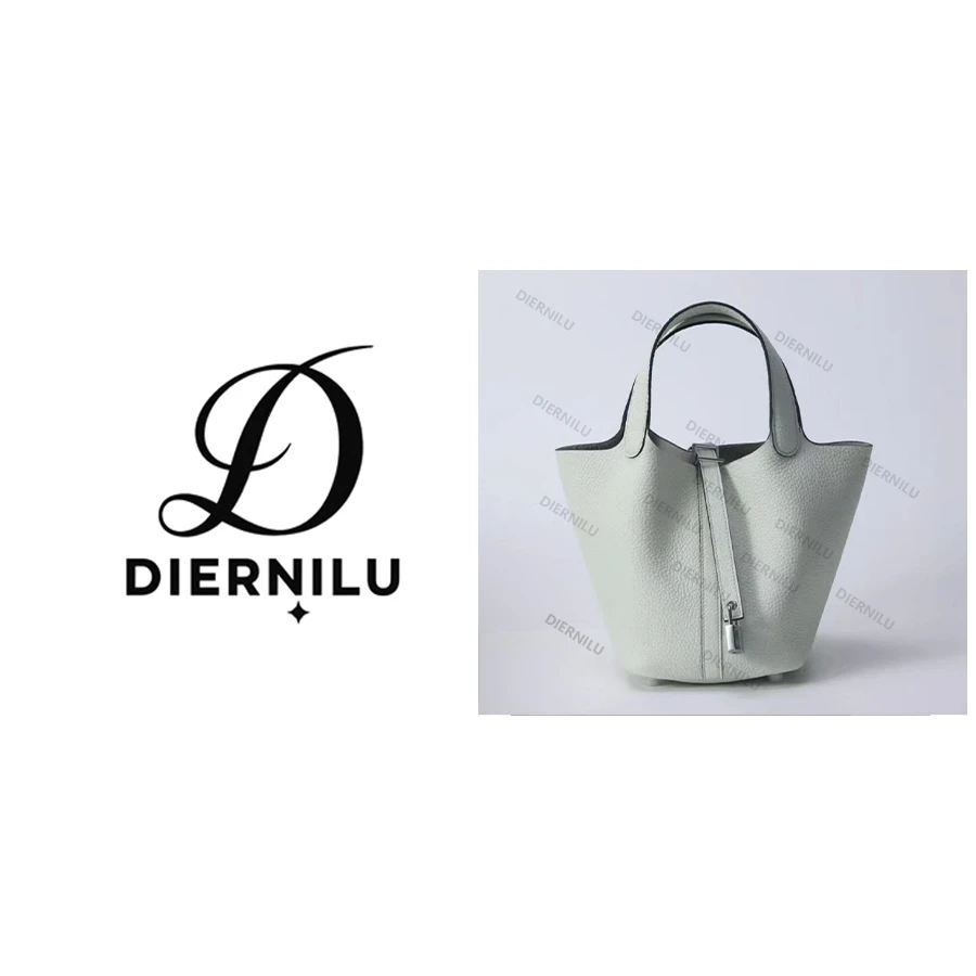 【晚晚真皮高定】18CM原创高定真皮-圣杯蓝菜篮子-J018