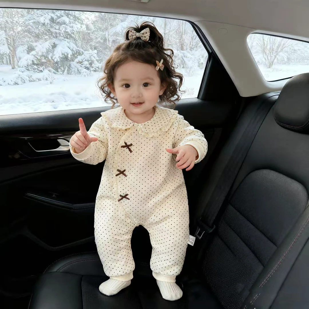 40克夹棉【品牌专柜款】A类哈衣连体棉服冬连体衣婴儿新生儿连体衣