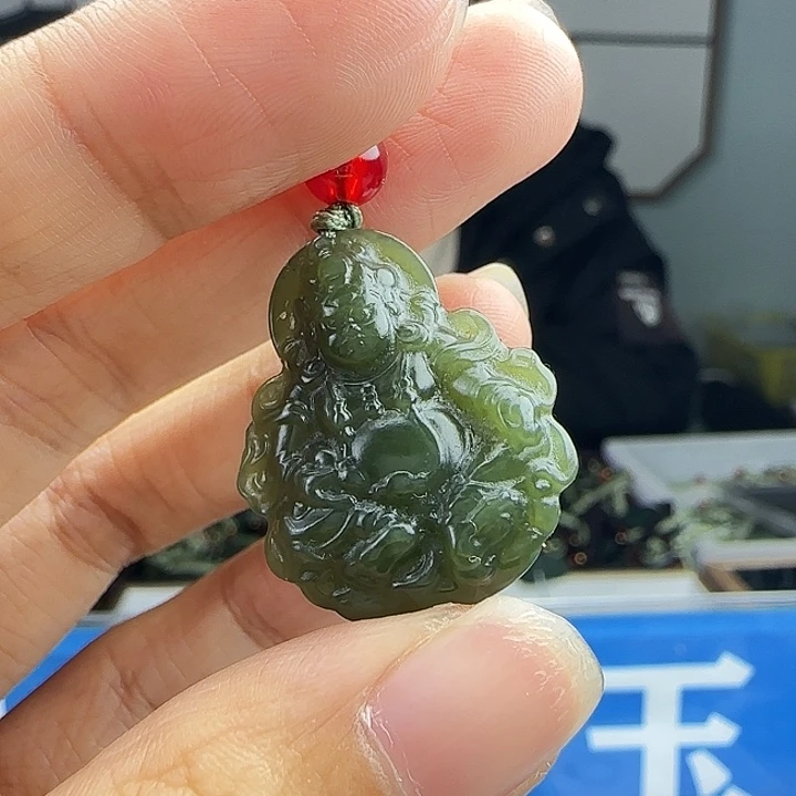 和田玉未镶嵌颈饰25mm