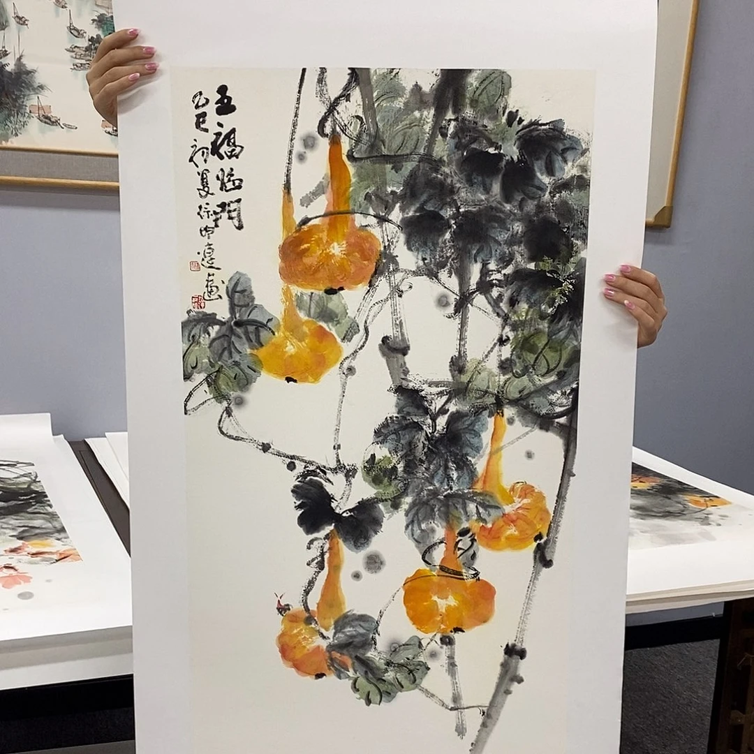 国画徐坤连三尺100*50精品佳作