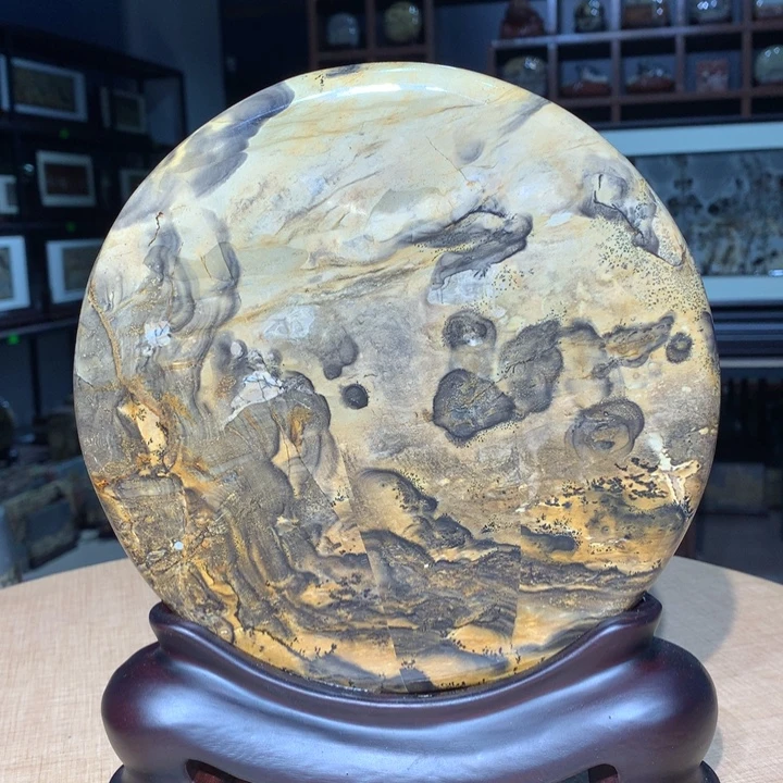 广西国画石摆件，观赏收藏