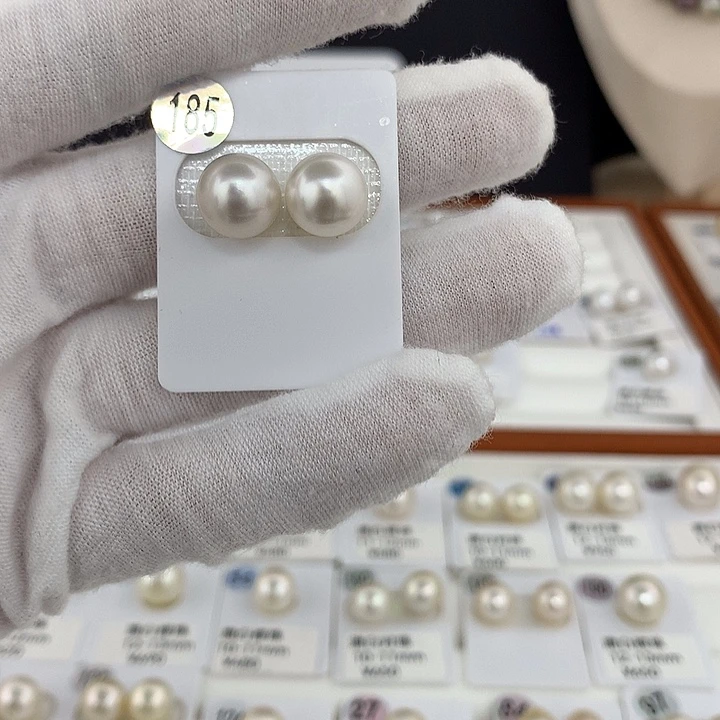 未镶嵌海水珍珠颈饰澳白对珠