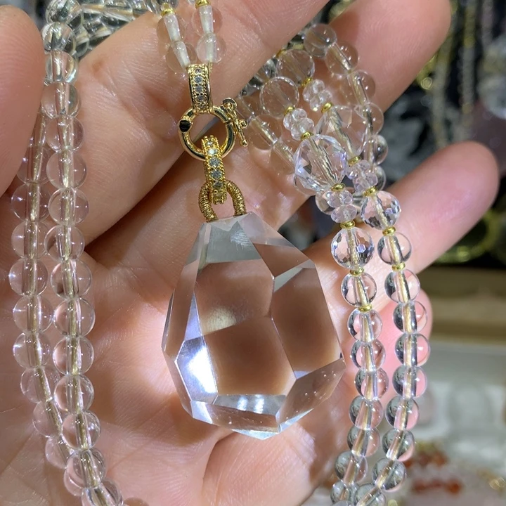 水晶颈饰未镶嵌天然