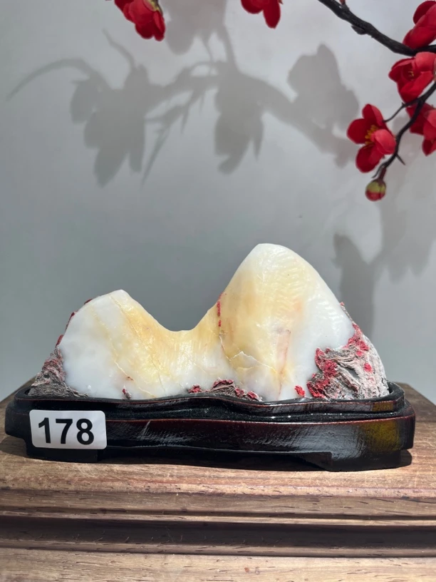 灵璧石白灵玉精品山峰石