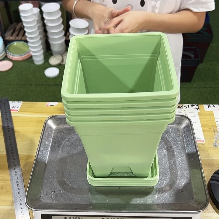 特价方盆口16高18果绿带托5只