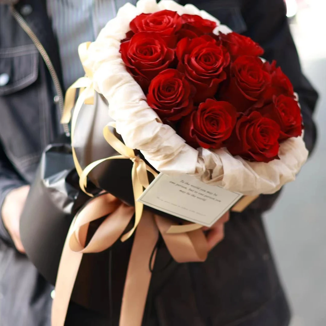 【见花如面】11支法式小香风玫瑰花束情人节表白求婚送女友送花上门