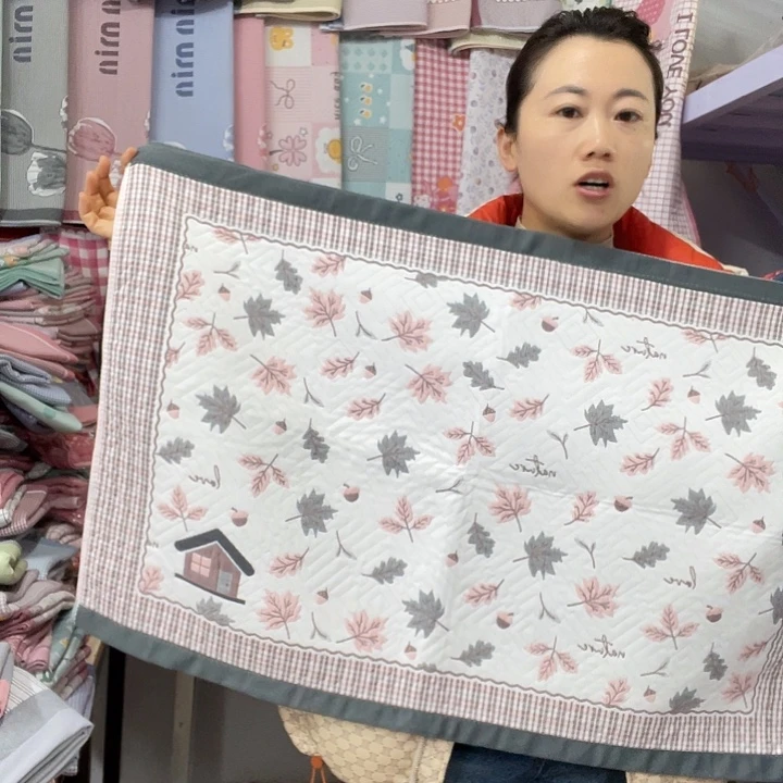 棉纱布特价黑色枫叶纯棉