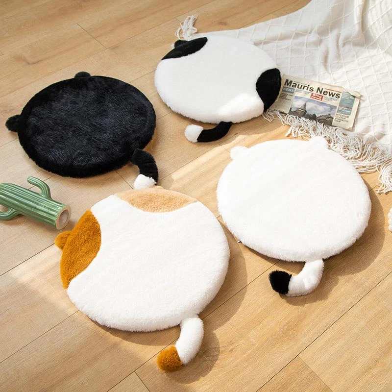 猫咪记忆棉圆形坐垫慢回弹办公室久坐椅子靠垫学生教室宿舍屁股垫