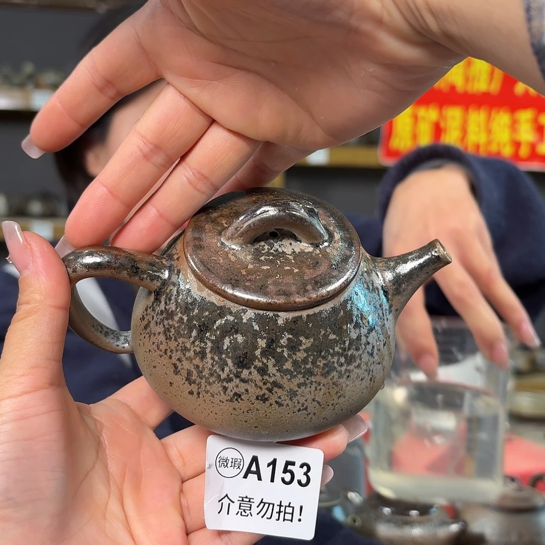 杯坭兴陶纯柴烧原矿泥料纯手工壶
