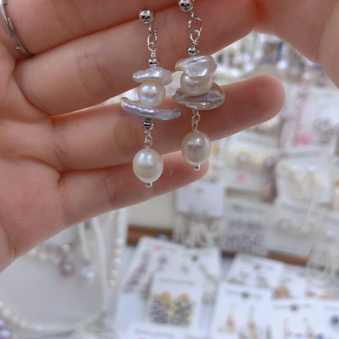 颈饰合金淡水珍珠