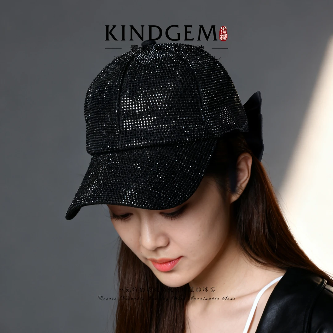 KindGem 黑色休闲时尚百搭酷帅个性帽子鸭舌帽棒球帽 C-44735