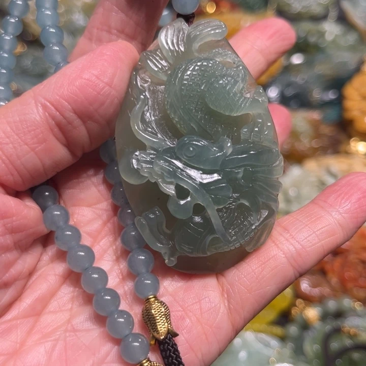 未镶嵌岫玉毛衣链