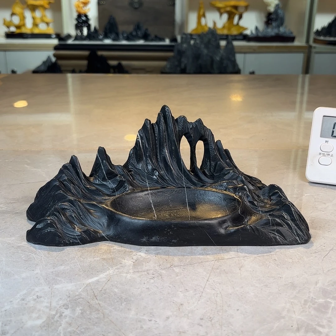 和***致石材灵璧石手工雕刻奇石摆件