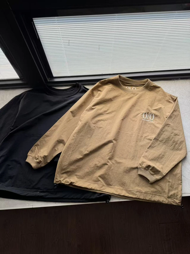 VERIKS  日系露营尼龙圆领抽绳卫衣