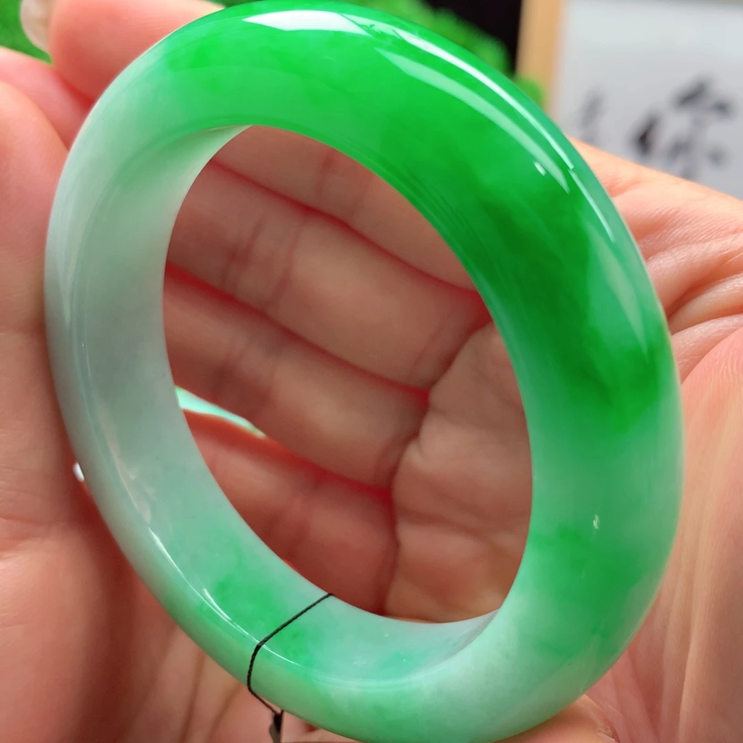 未镶嵌手镯翡翠缅甸53.8圈口