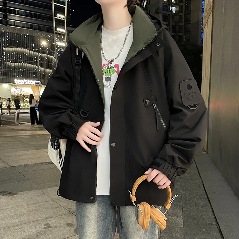 秋季新款潮流情侣夹克防风防水时尚休闲户外百搭男女款外套冲锋衣