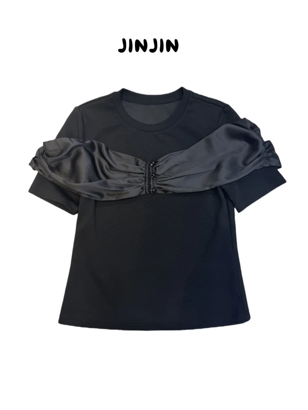 【JINJIN】2025夏季新款小众设计短袖T恤（8093）NO退NO换