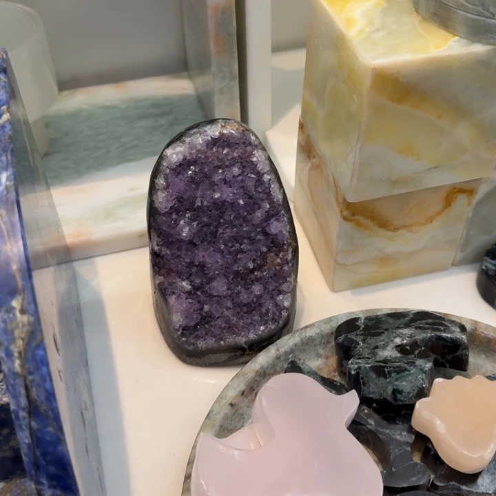 石材紫水晶洞天然