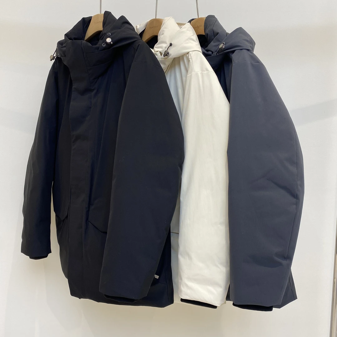 2025飞秒《9个兜》男士休闲连帽保暖冬季中长户外加厚鹅绒