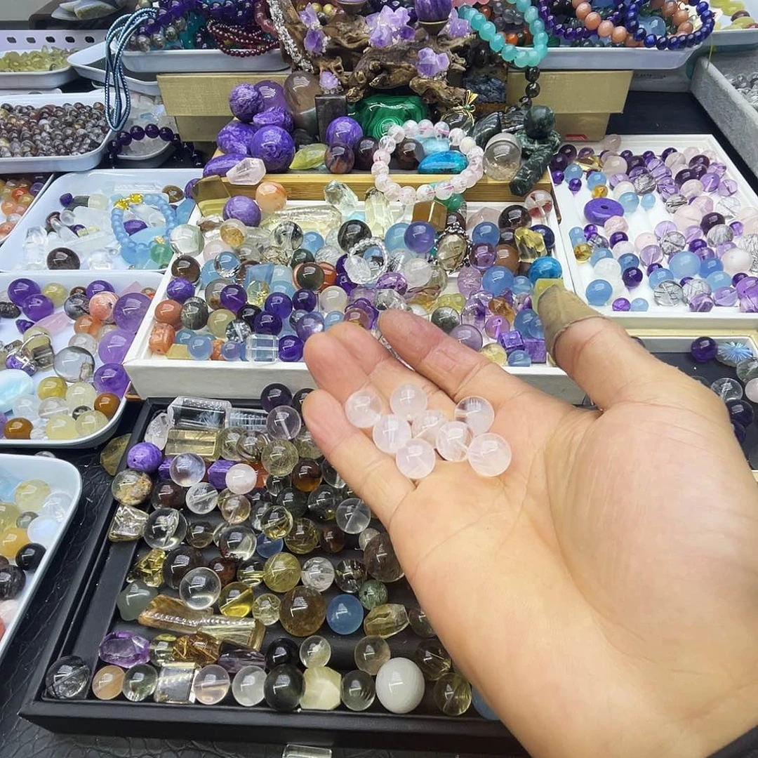 查罗石珠子合金白***。