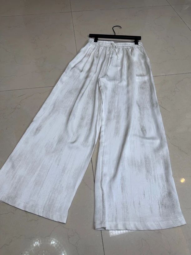 新款夏季晕染冰丝阔腿裤