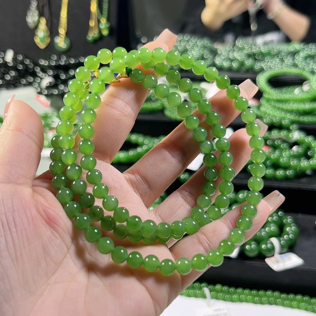 和田玉（碧玉）手链未镶嵌6