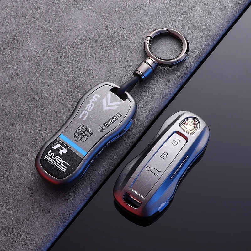 保时捷卡宴钥匙套帕拉梅拉壳macan汽车911玛卡718帕美高档男女扣