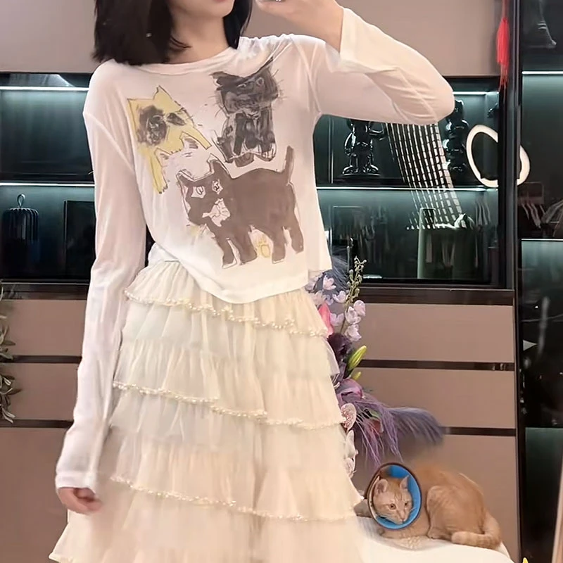 韩系漂亮防晒长袖T恤女2025夏季薄款透气防紫外线超好看罩衫上衣