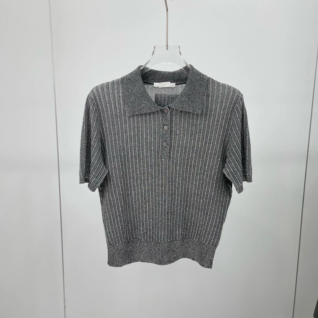 2249H家25春款灰色镂空休闲时尚百搭针织衫