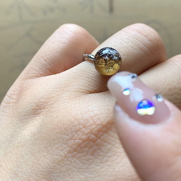 水晶水晶戒指银S925镶嵌