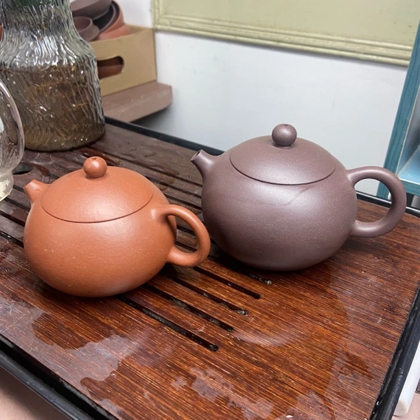 宜兴紫砂壶 西施壶 两把 客户专拍