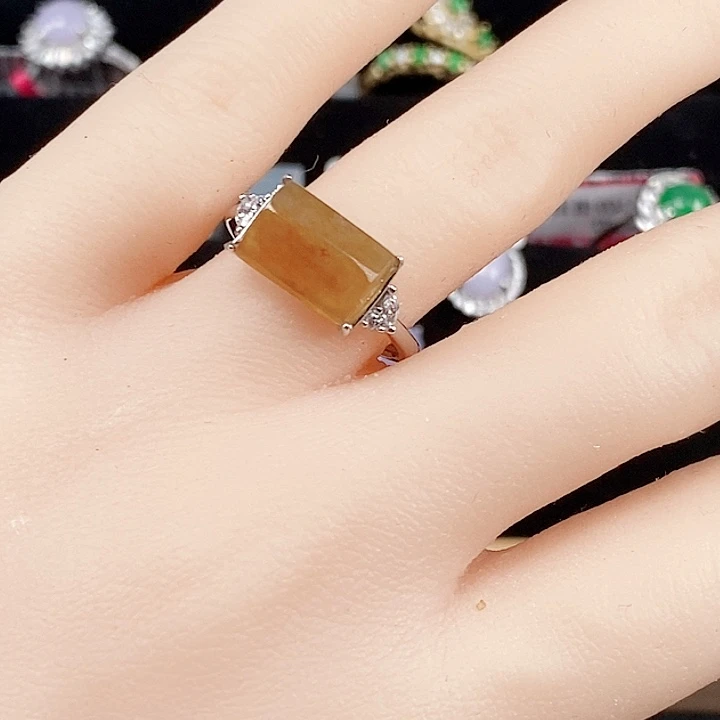 翡翠戒指银S925镶嵌