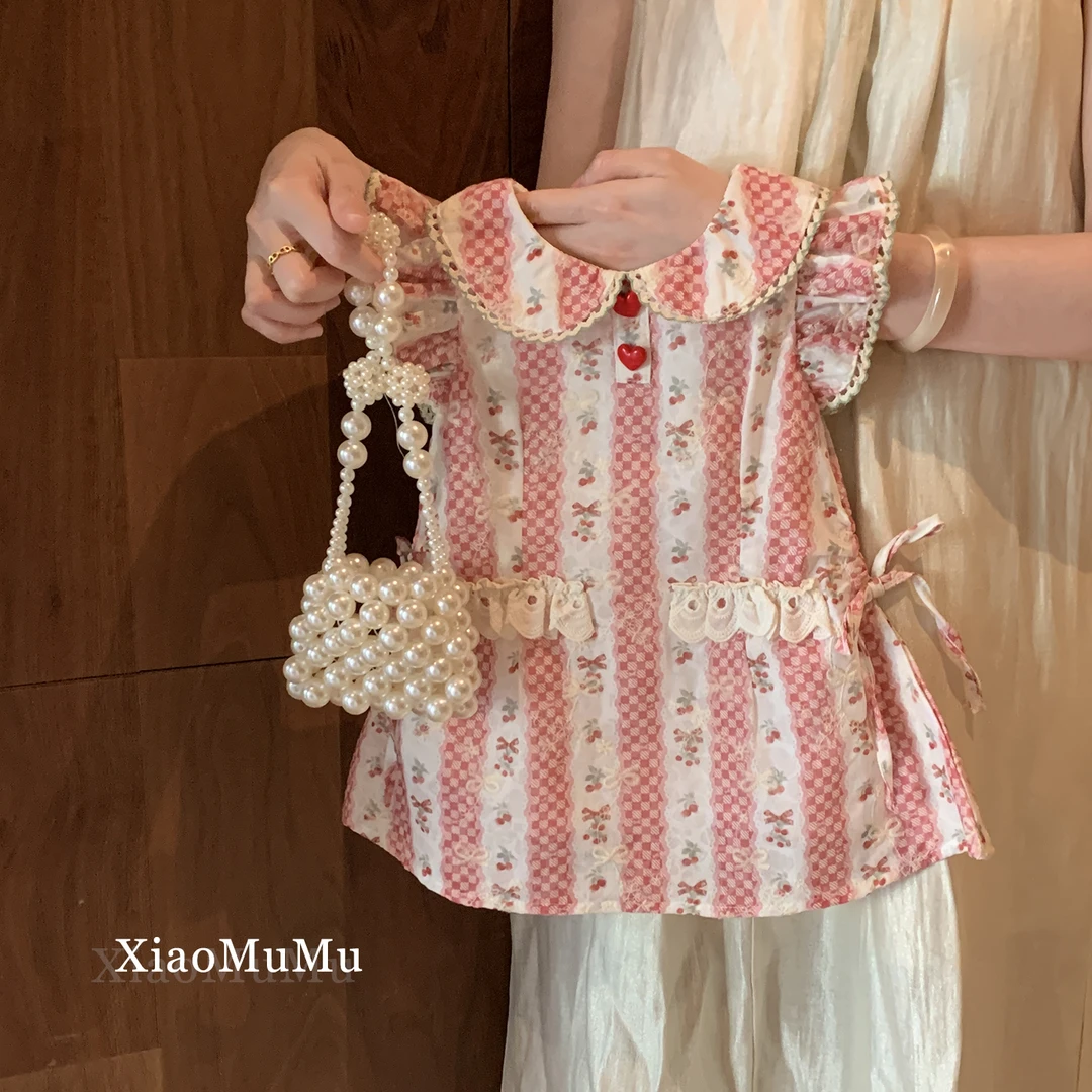 【现货】女童背心裙夏天2025新款小童女宝宝洋气连衣裙度假周岁裙子