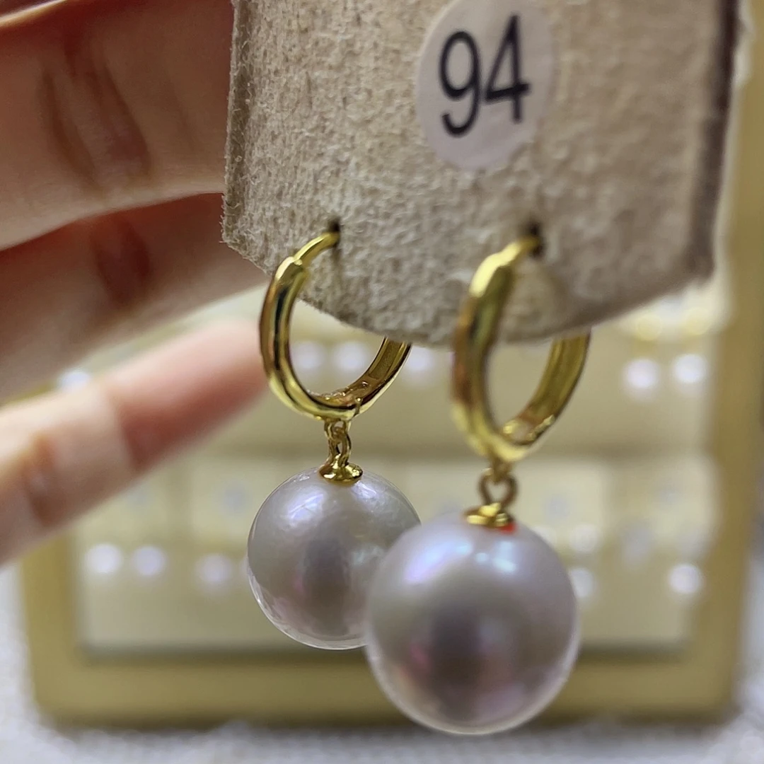 淡水珍珠耳饰银S925镶嵌