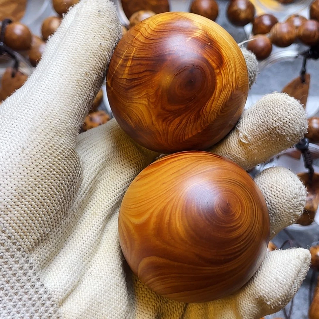 手串/手链柏木太行崖柏陈化闪电眼睛5.0手球一对