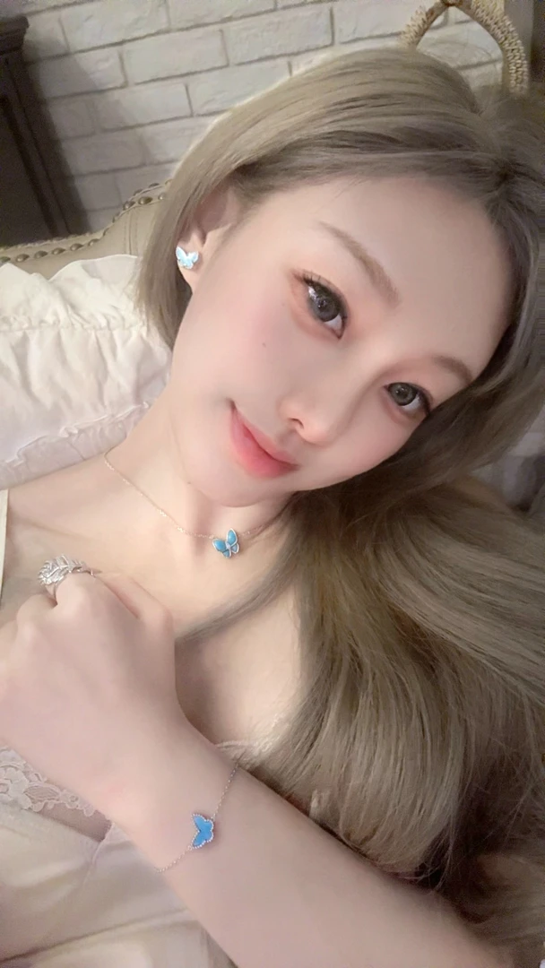 合金手链 2439【招桃花系列】蝴蝶招财招桃花双面戴手链