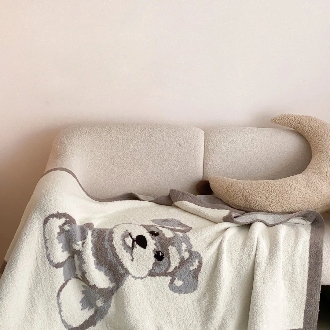 POCKET PIG/布袋猪新年汪汪盖毯软绵绵毛毯绒毯毯子