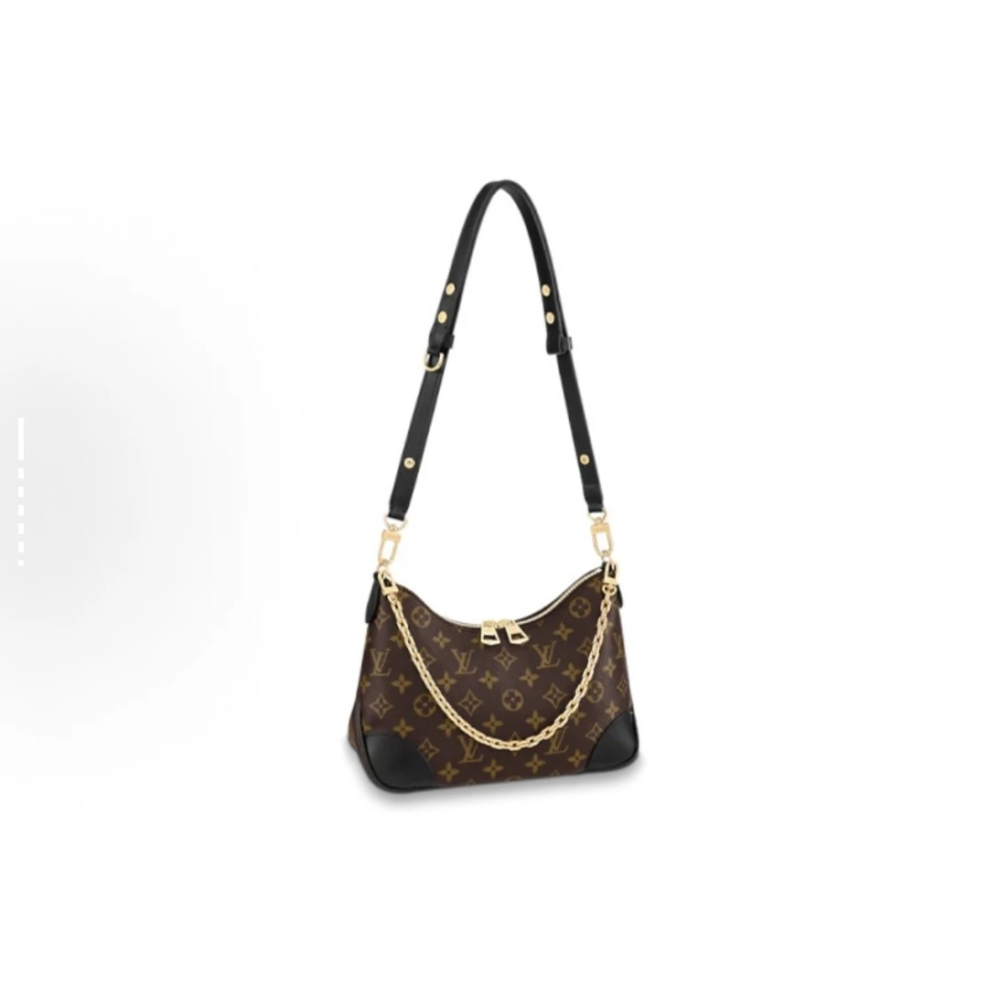 99新 LouisVuitton/路易威登 老花黑牛角单肩包CPMQ156