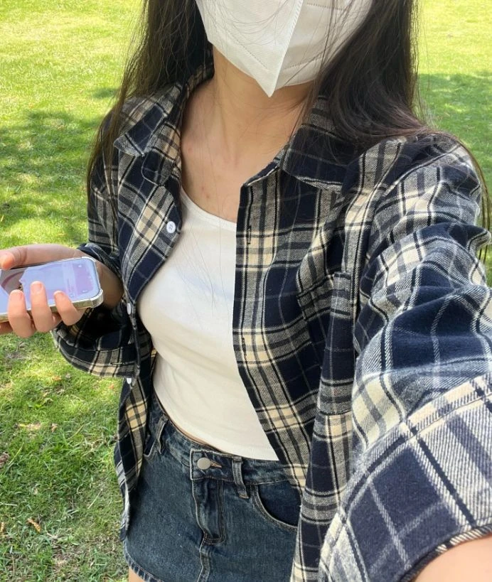 格子衬衫外套女2025春早秋款宽松慵懒休闲长袖衬衣外搭ins潮衣服