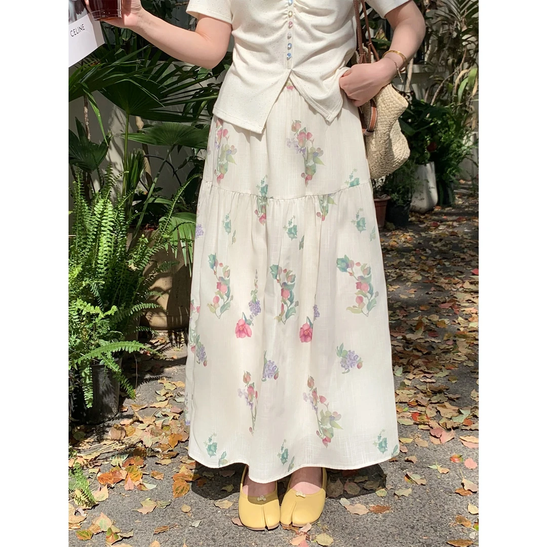 裂渡宣宣【永恒花园】微胖大码女春夏气质百搭显瘦半身裙 ZY504A20