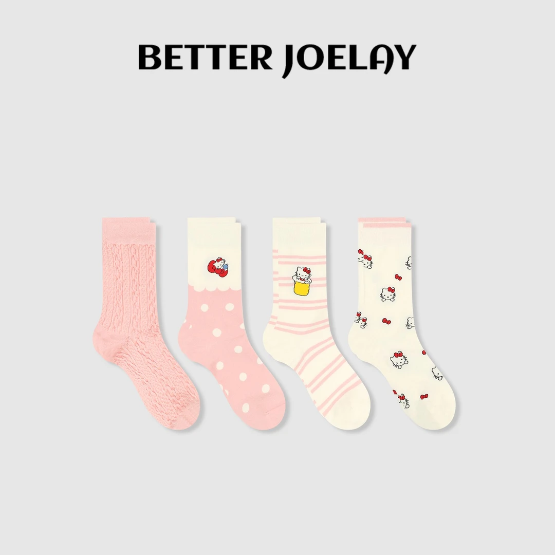 BETTER JOELAY -【追风者】时尚袜子女中筒袜可爱卡通百搭WT253