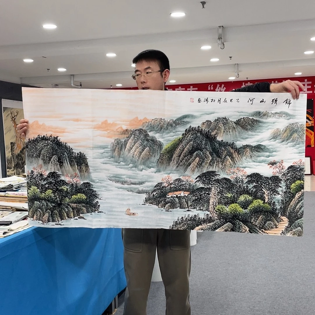 国画今天上午国画作品展示