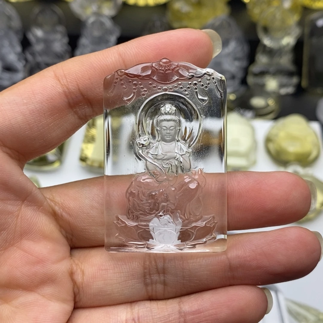 非***！颈饰水晶未镶嵌文殊吊坠