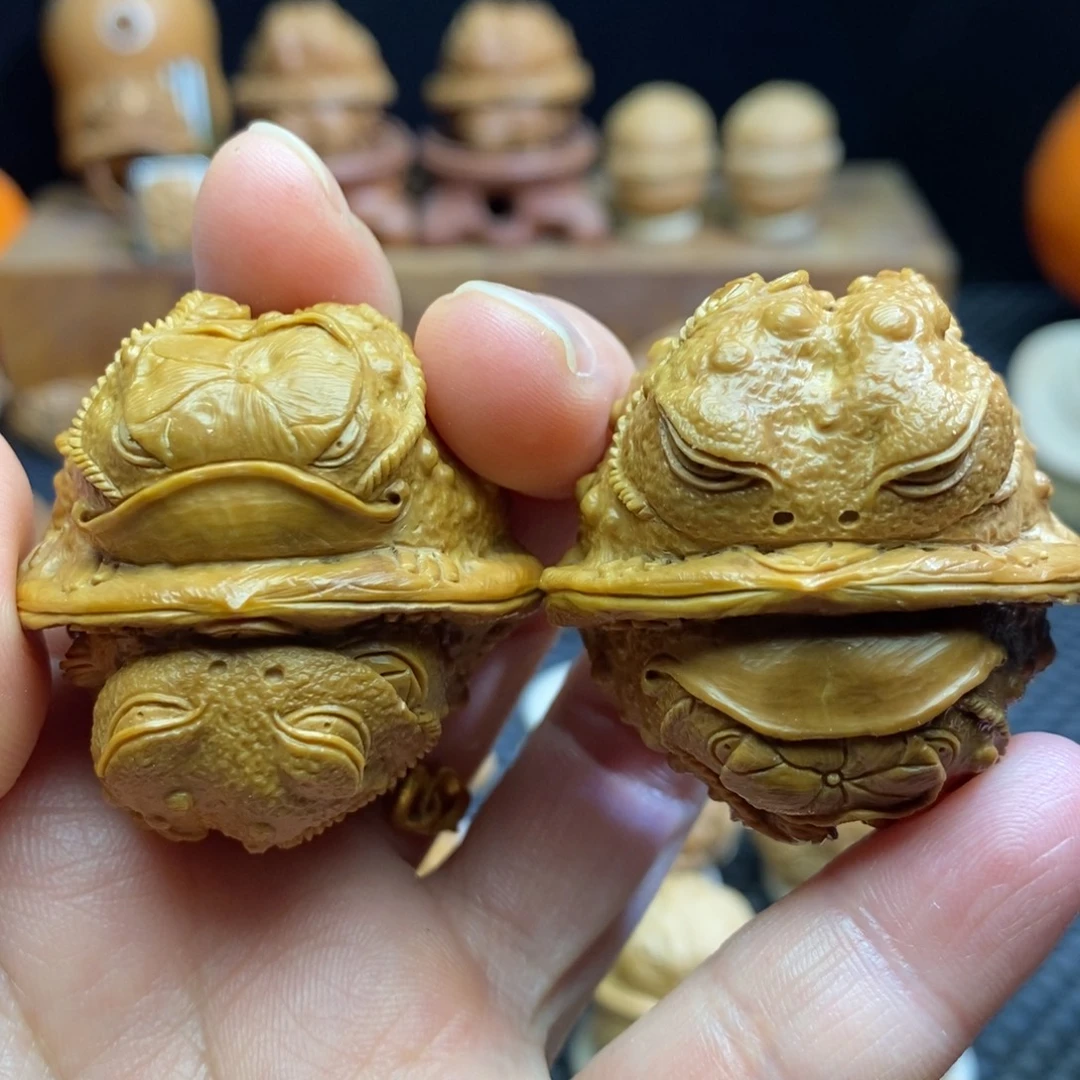 核桃手串/手链双面雕刻金蟾40