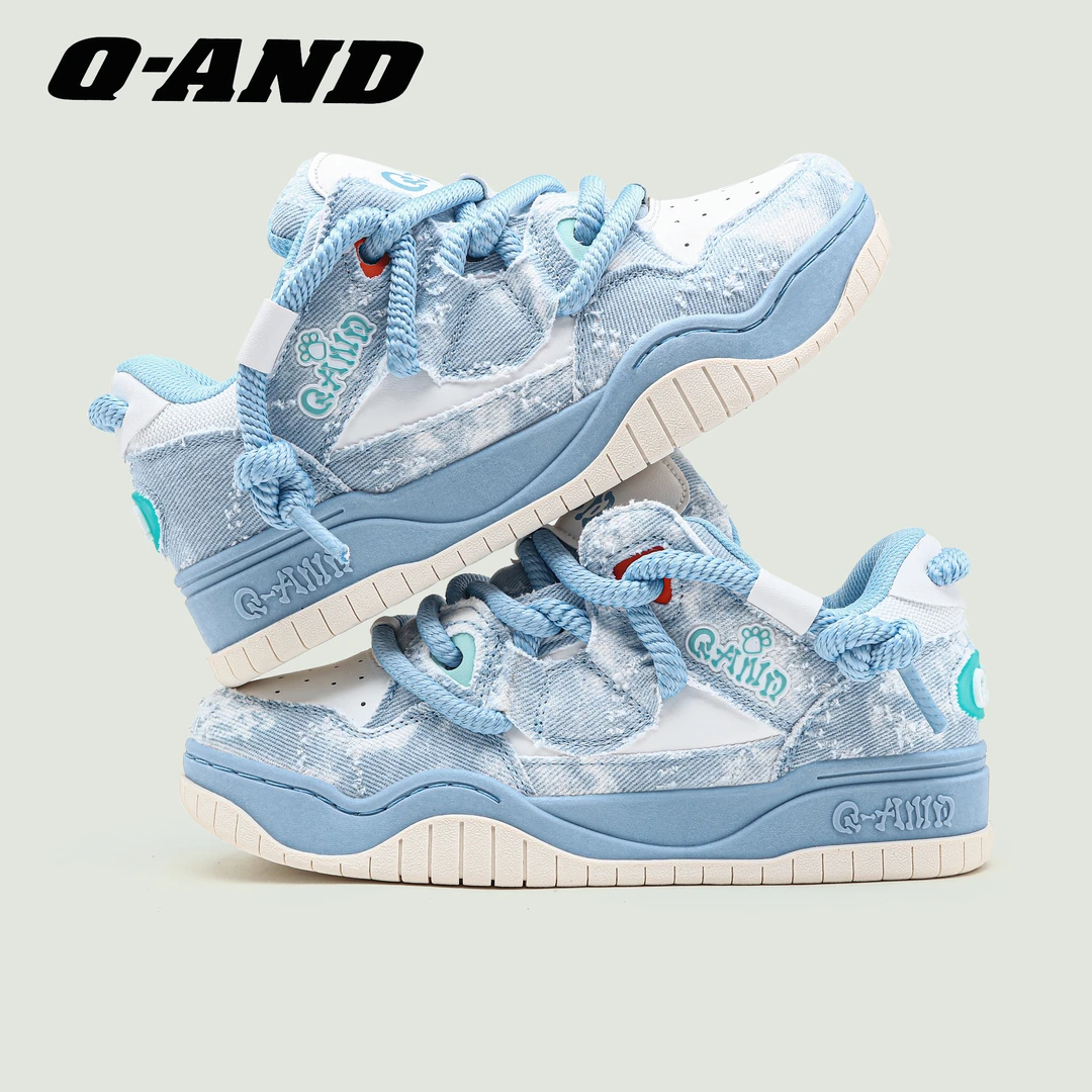 Q-AND 原创增高情侣舒适防滑减震耐磨透气低帮男女同款百搭板鞋