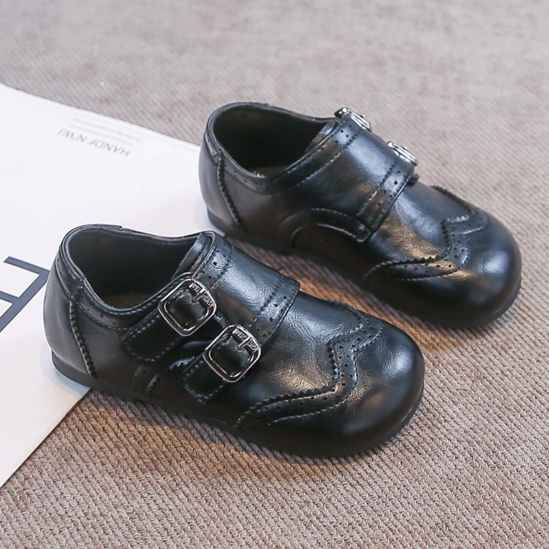 女童皮鞋春秋季新款儿童英伦风软底乐福鞋2026年双扣防滑勃肯鞋