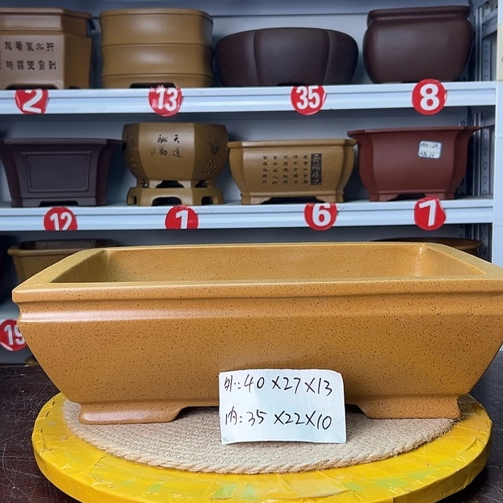 紫砂花盆蛇年大吉