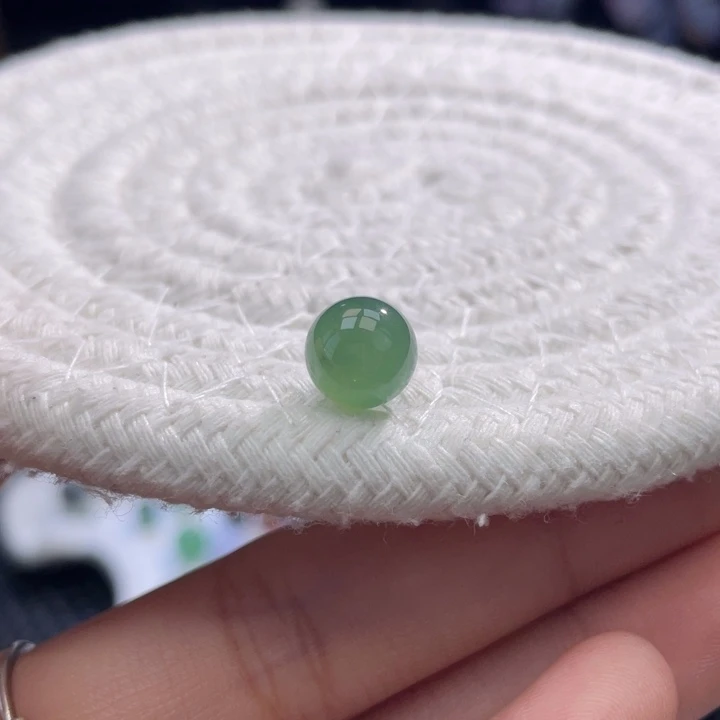 散珠翡翠特色老蓝水圆珠卡8.9mm