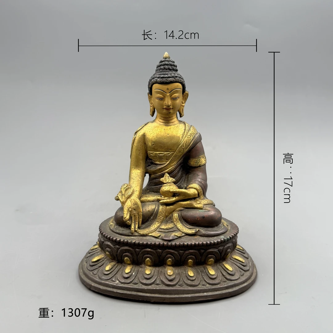 20世纪 铜鎏金无 量寿造像 22216